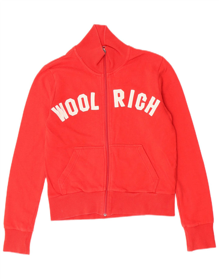 Giacca da ginnastica da donna con grafica Woolrich UK 12 Medio Rosso Cotone