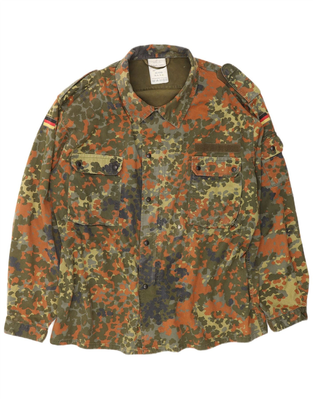 Giacca militare vintage da uomo UK 44 2XL Cotone mimetico kaki