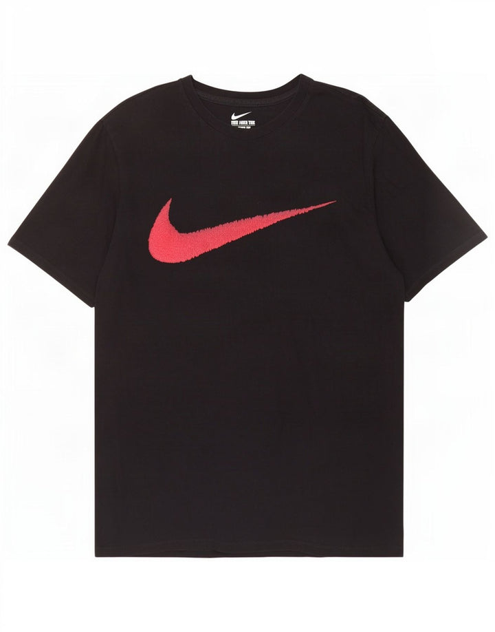 T-shirt grafica Nike da uomo con taglio atletico, grande, in cotone nero