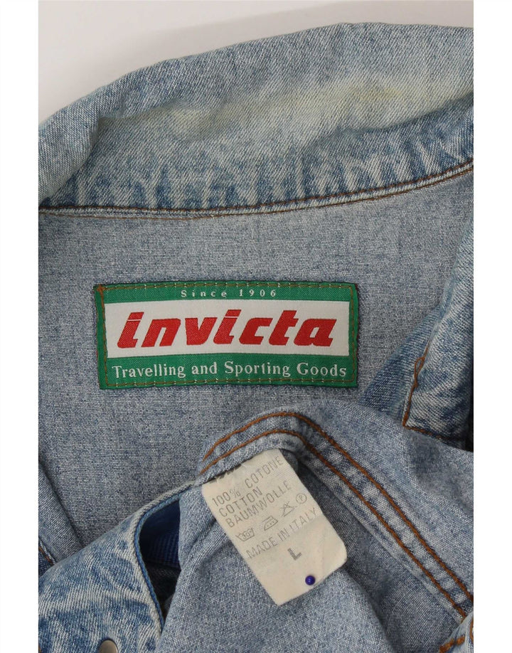 Giacca di jeans da uomo Invicta UK 40 grande cotone blu