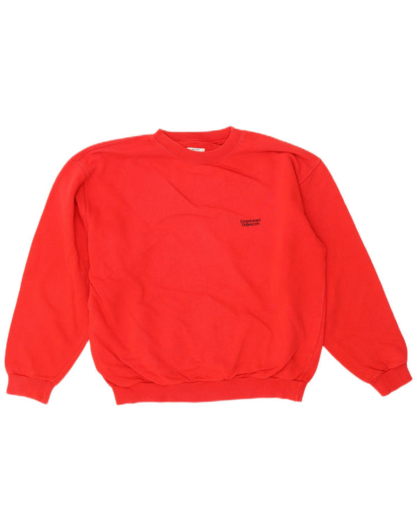 Felpa oversize da donna Benetton, maglione UK 14 medio rosso