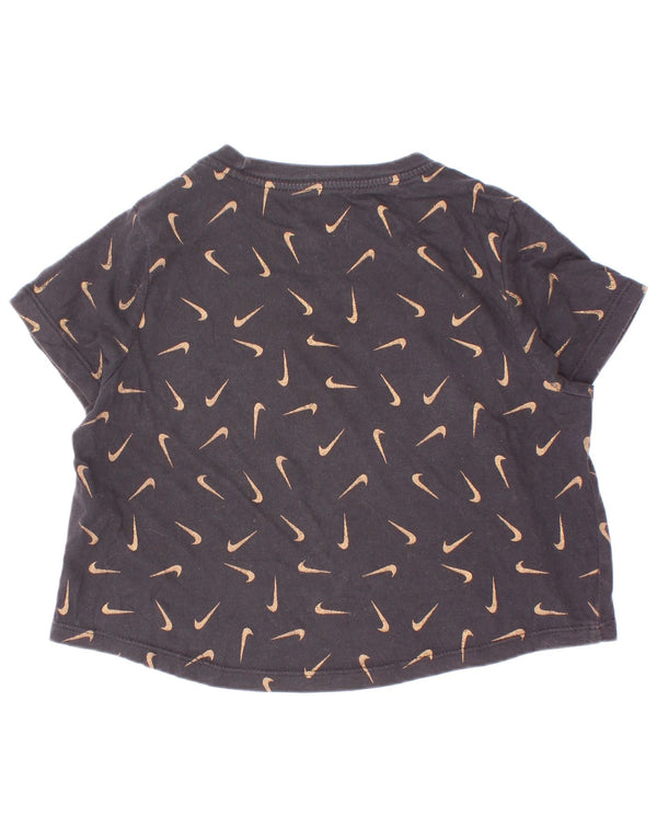 Maglietta grafica per ragazze Nike Top 8-9 anni piccola nera maculata