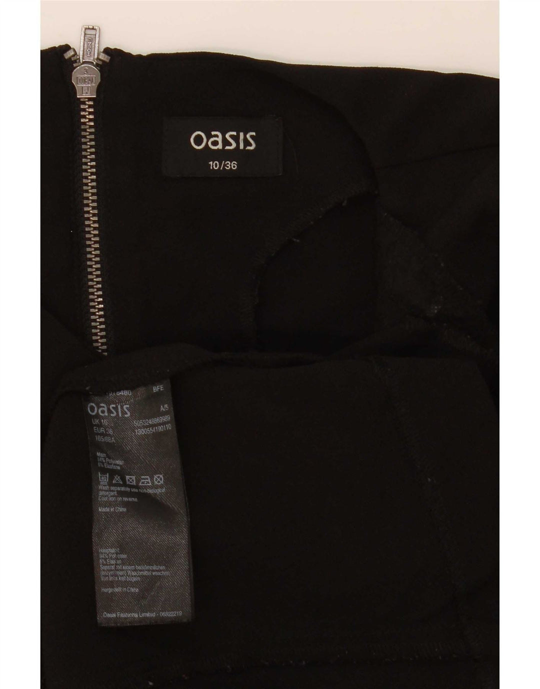Oasis Camicetta oversize da donna con maniche a 3/4 Top UK 10 Small Poliestere nero
