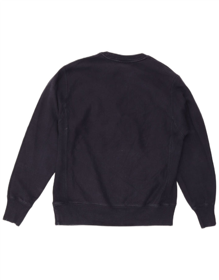 CHAMPION Felpa con grafica da uomo Maglione medio in cotone blu navy