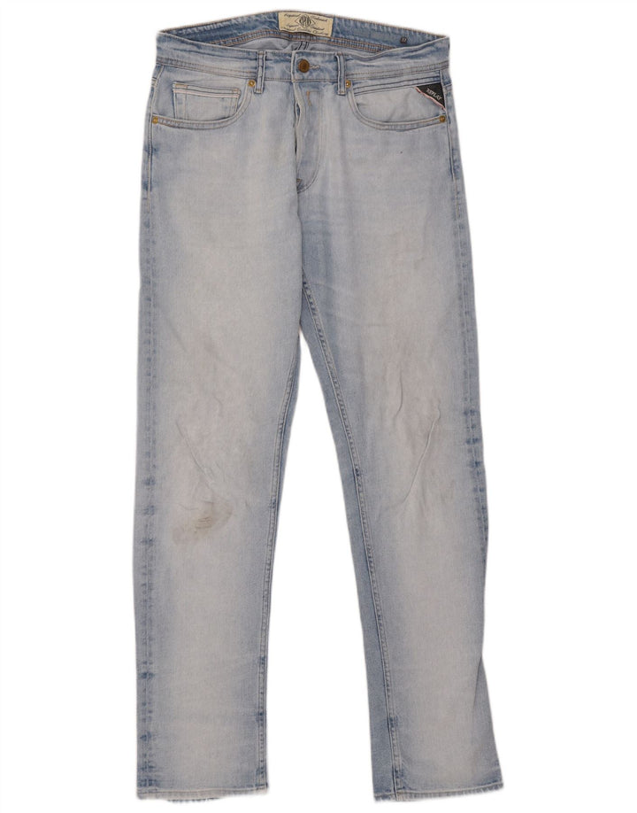 Jeans dritti da uomo Replay W32 L33 Blu
