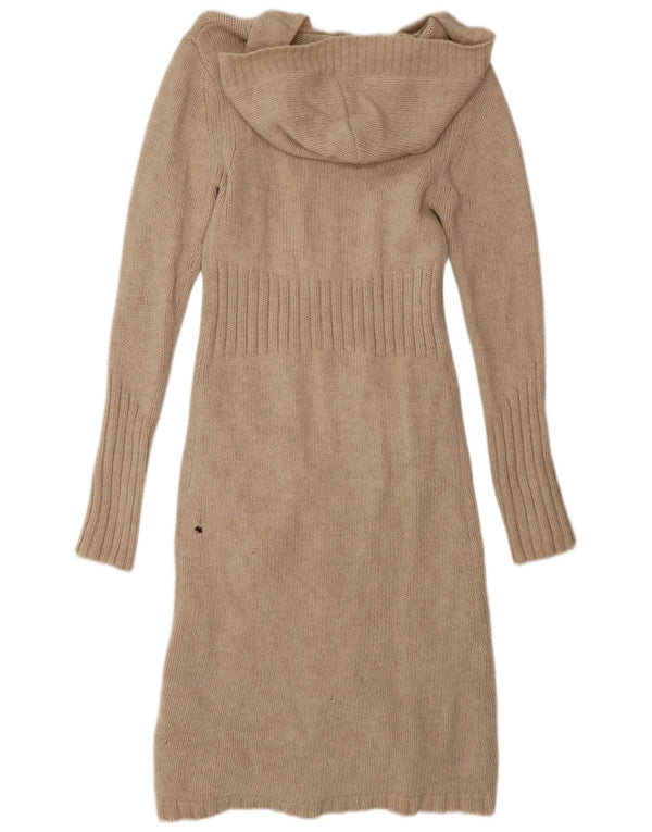 Maglione cardigan con cappuccio lungo da donna di White Stuff UK 12 Beige medio