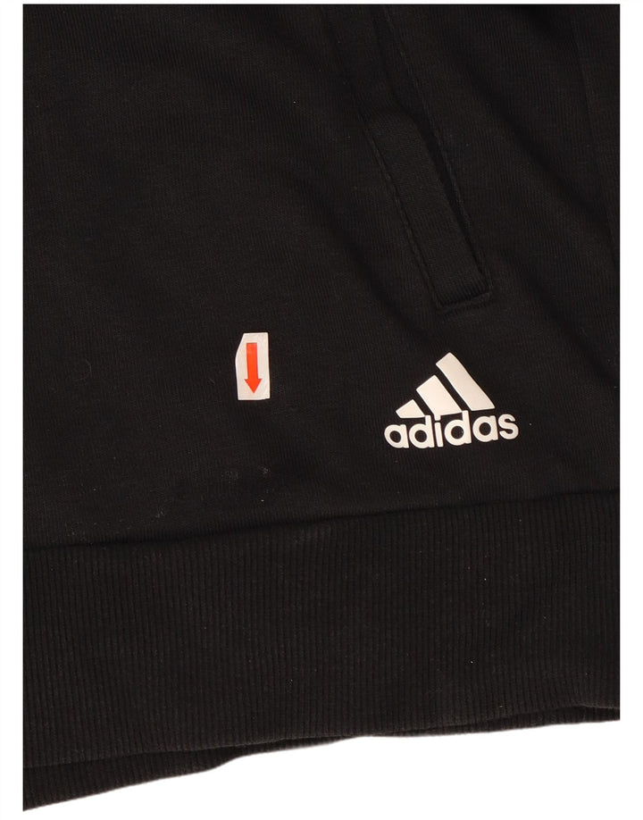 Giacca da ginnastica grafica da uomo ADIDAS grande in cotone nero