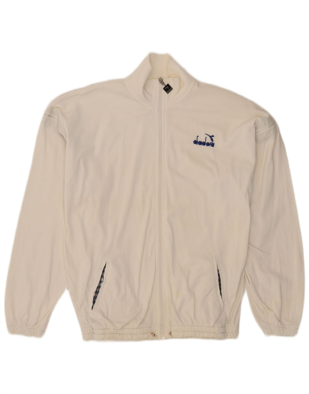 Giacca da tuta da uomo DIADORA UK 38 Medium White
