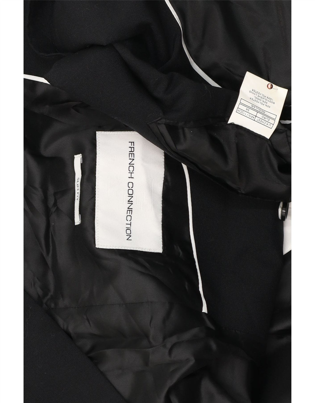 Giacca blazer slim fit da uomo a 2 bottoni French Connection UK 44 2XL Blu navy