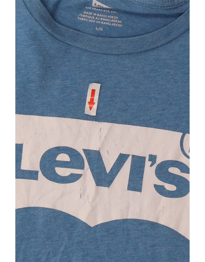 T-shirt grafica da uomo Levi's Top grande in cotone blu