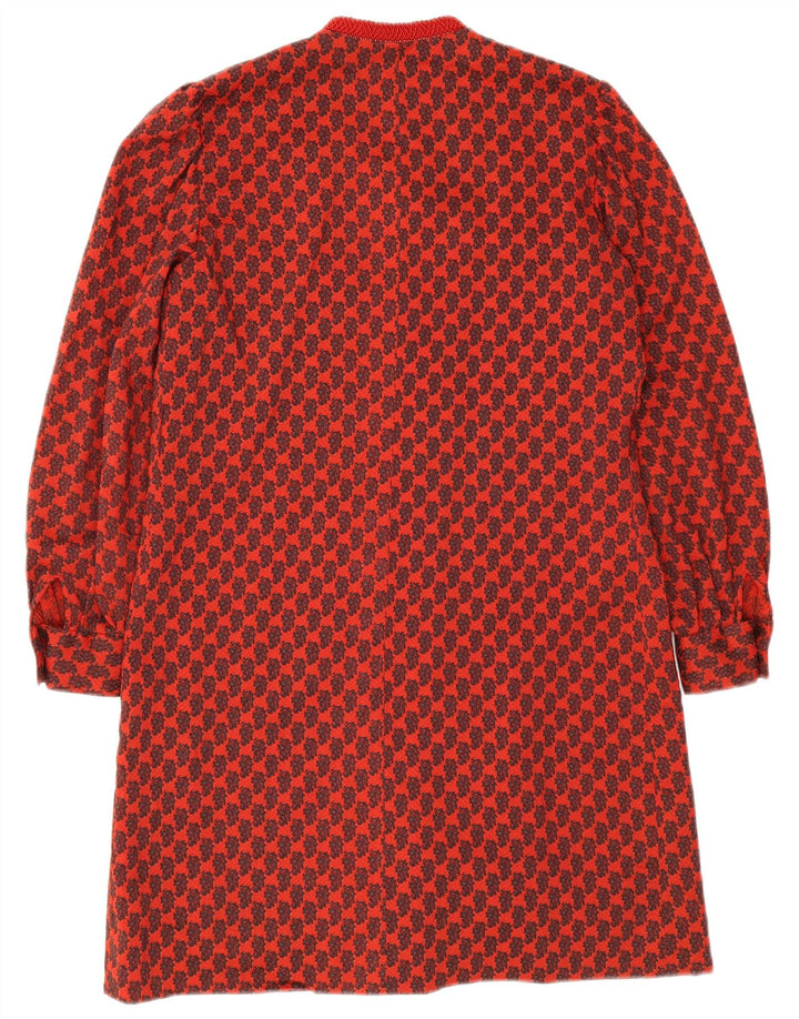 Abito basic da donna vintage UK 10 piccolo rosso geometrico