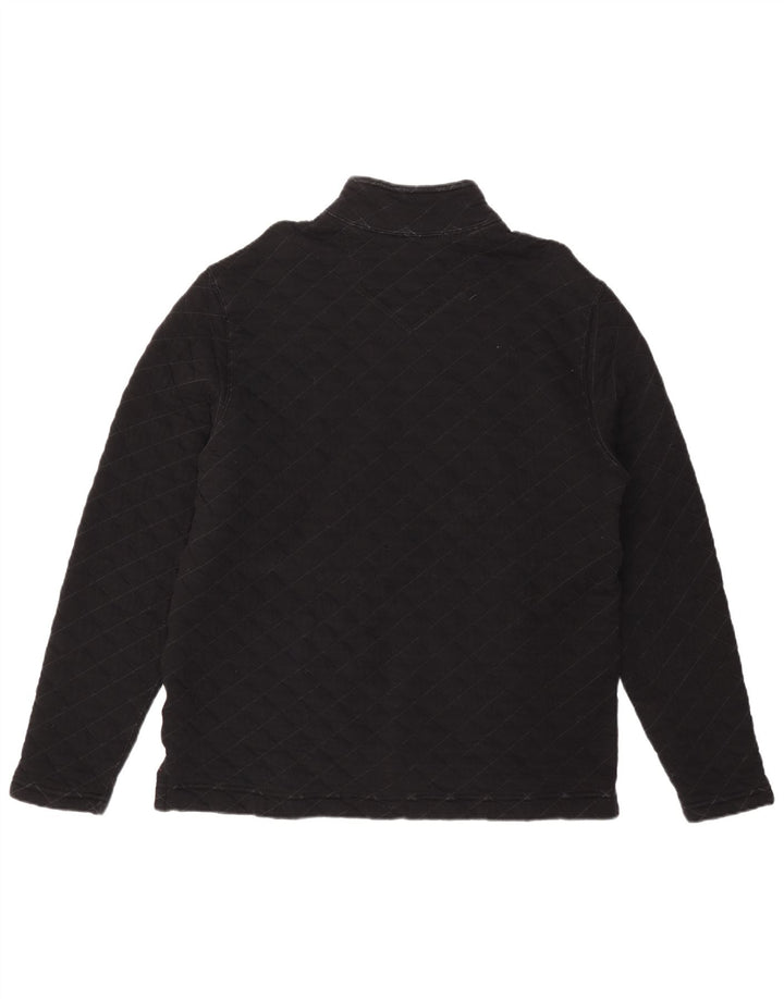 Felpa da uomo con collo con zip Eddie Bauer, grande cotone nero