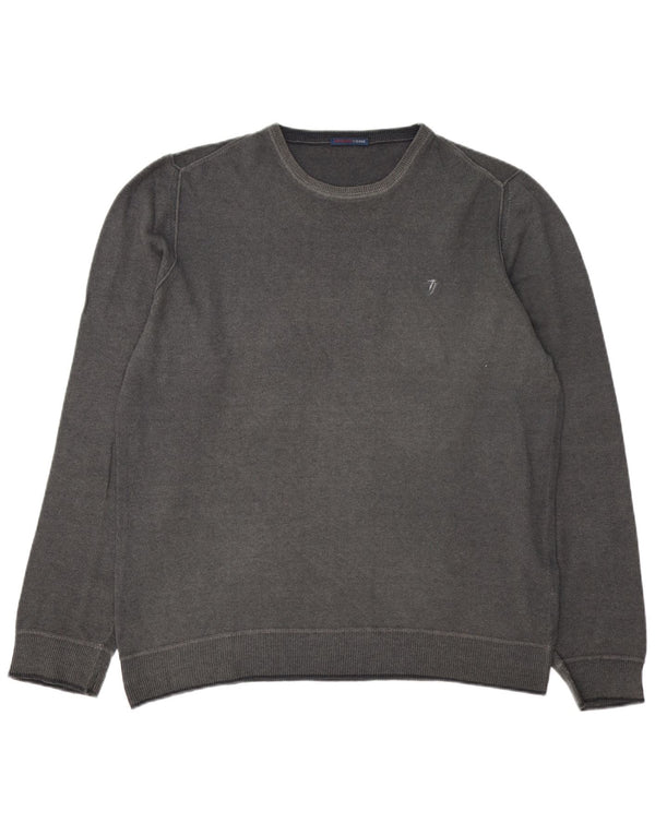 Maglione Uomo Girocollo TRUSSARDI JEANS 2XL Lana Grigia