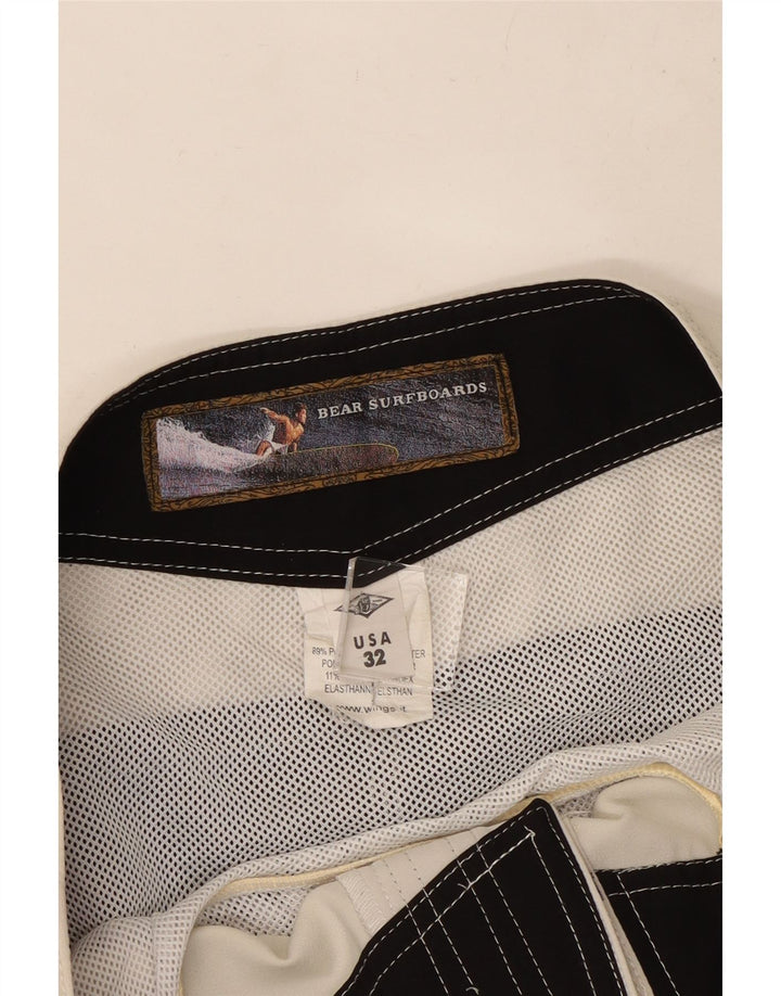 Pantaloncini casual grafici da uomo Bear W32 Poliestere color block bianco medio