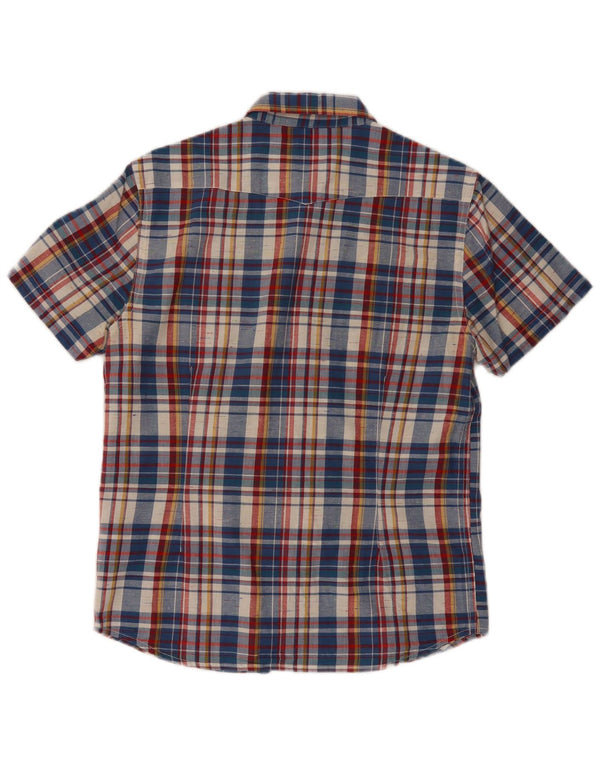 Camicia Lee da uomo slim fit a maniche corte in cotone a quadri multicolore medio