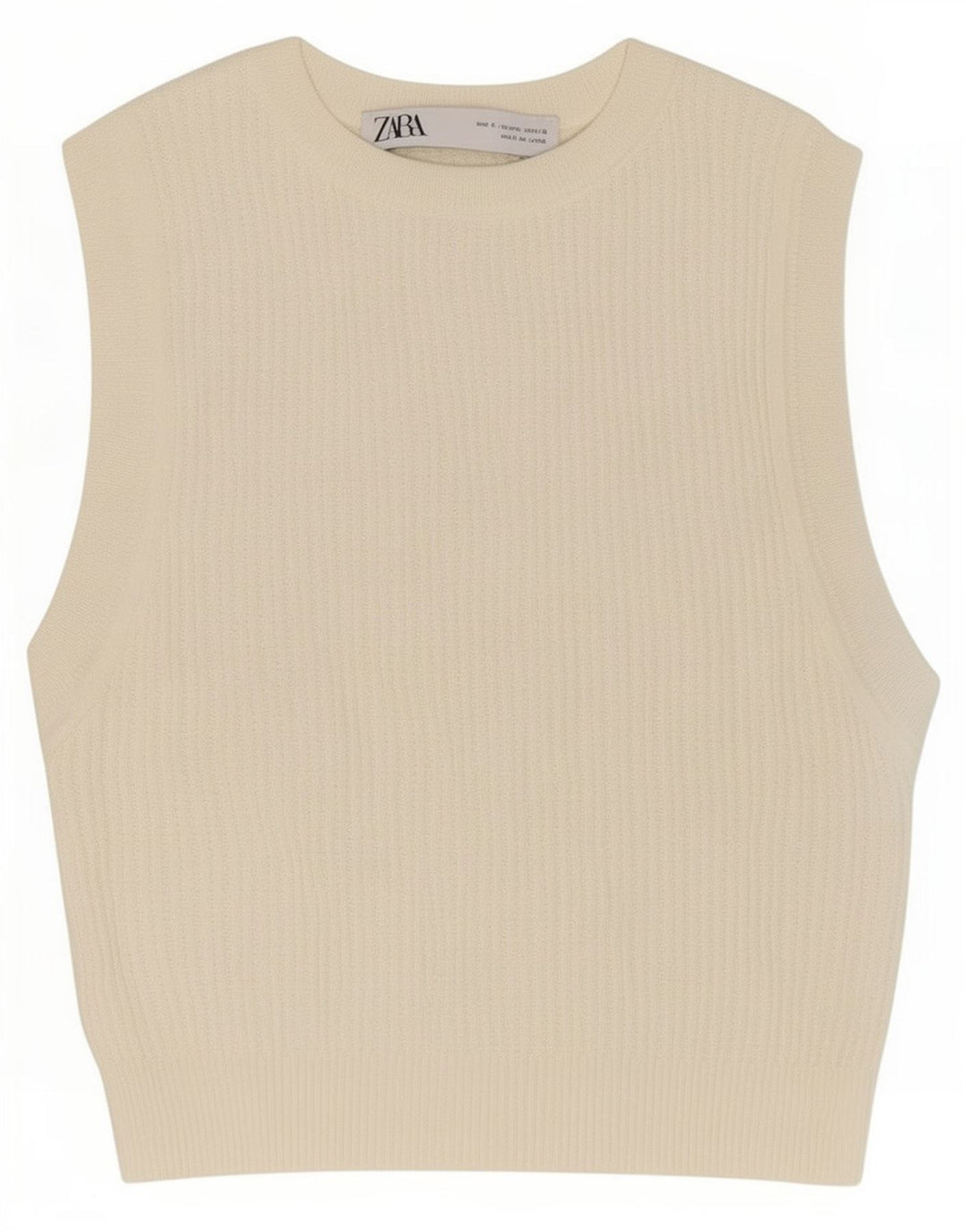 Canotta corta da donna Zara UK 8 piccola bianca