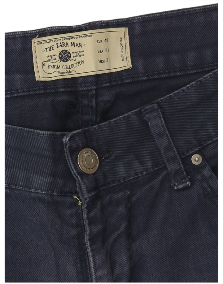 Pantaloncini di jeans da uomo Zara EU 40 medi W31 blu navy