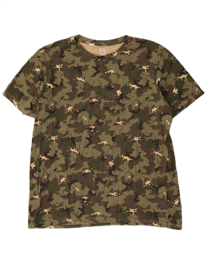 T-shirt uomo Decathlon Top XL kaki mimetico