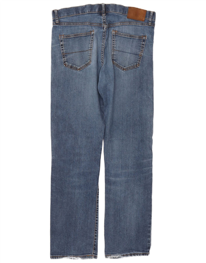 Jeans dritti regolari da uomo Marks & Spencer W36 L33 cotone blu
