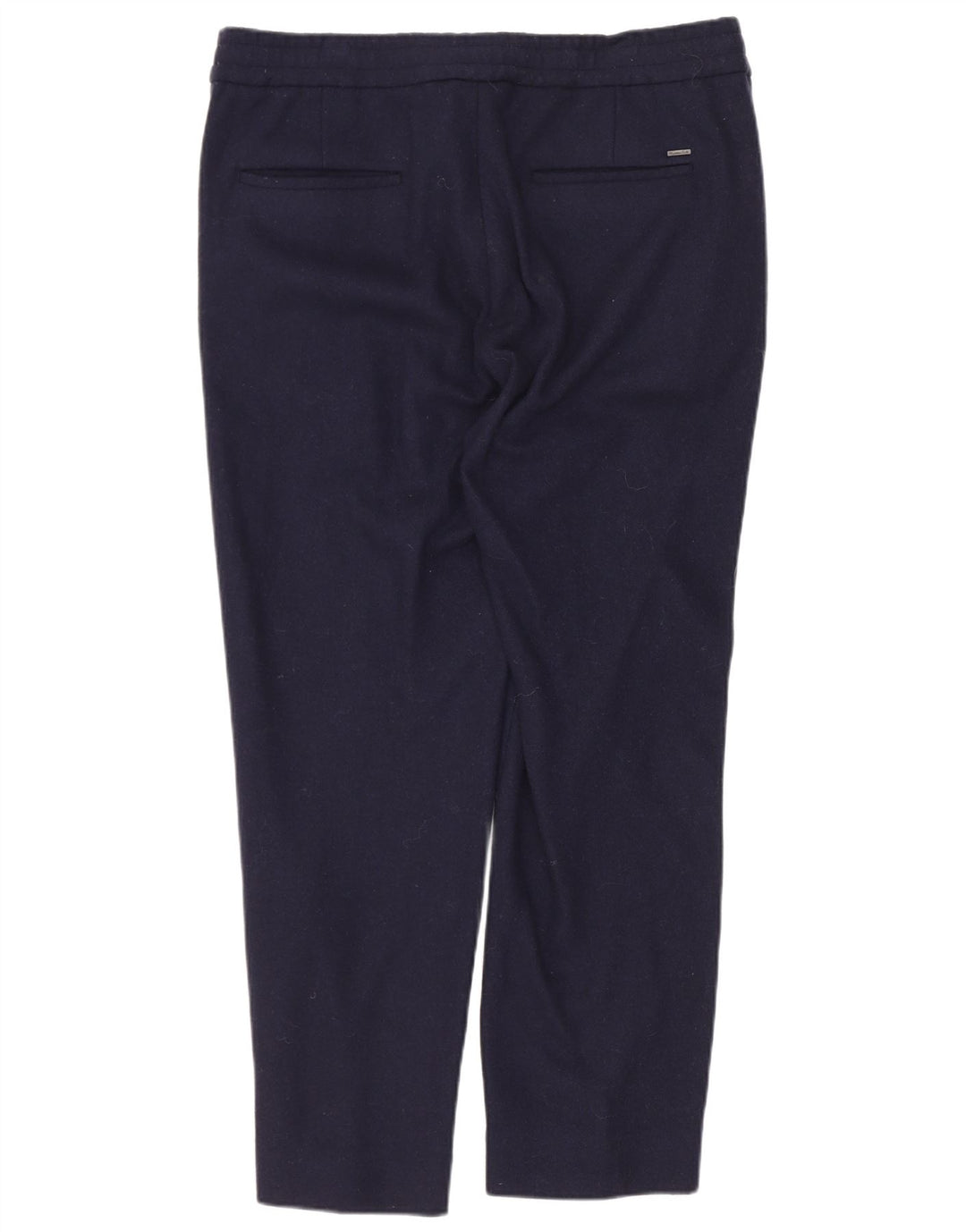 Pantaloni corti slim da uomo Massimo Dutti EU 38 Small W30 L25 Lana blu navy