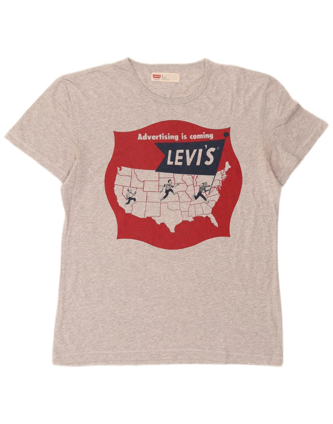 T-shirt grafica da uomo con vestibilità standard Levi's, in cotone grigio medio