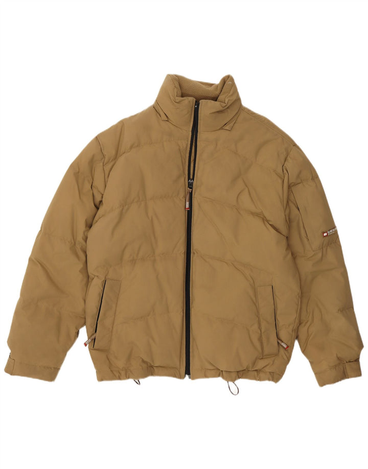 Giacca imbottita ampia da uomo Esprit UK 36 piccola in nylon beige