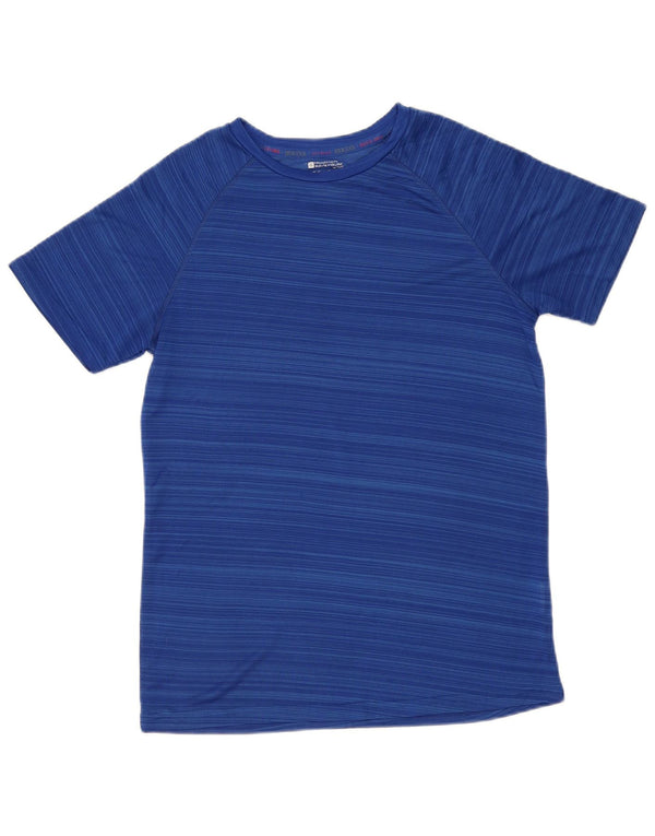 T-shirt IsoCool da uomo Mountain Warehouse Top in poliestere a righe piccole blu