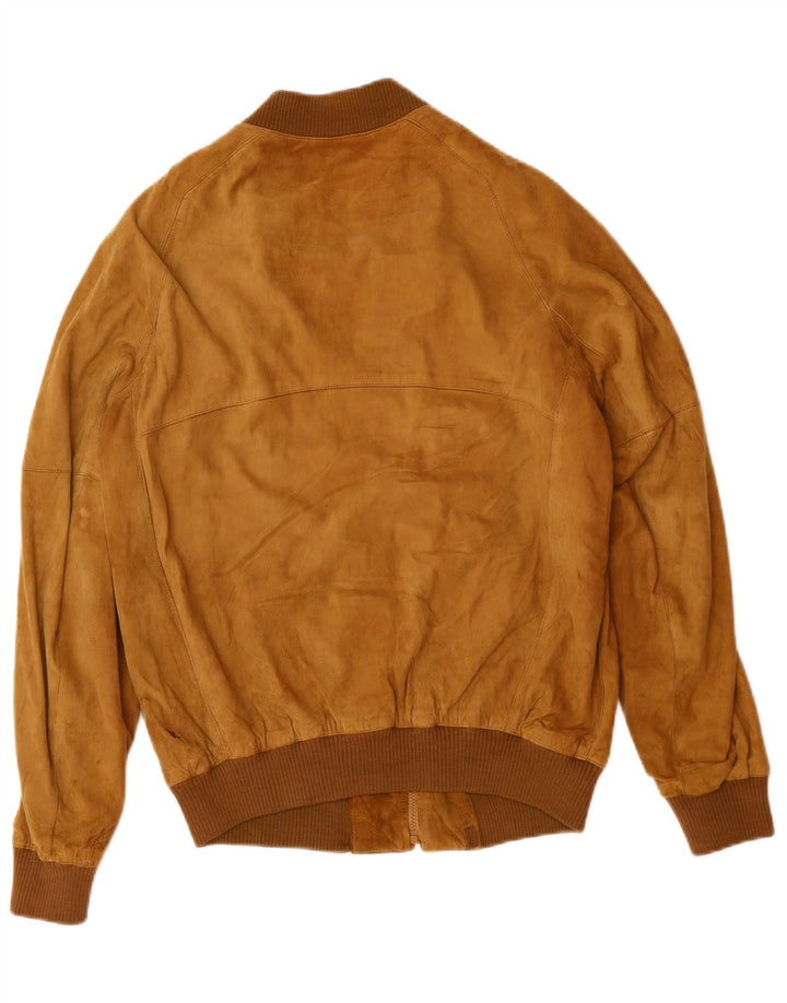 VINTAGE Mens Bomber Jacket IT 54 2XL Brown Vintage Vintage and Second-Hand Vintage from Messina Hembry 
