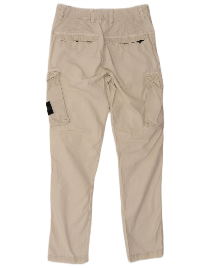 STONE ISLAND Pantaloni cargo slim da uomo W29 L29 Cotone beige