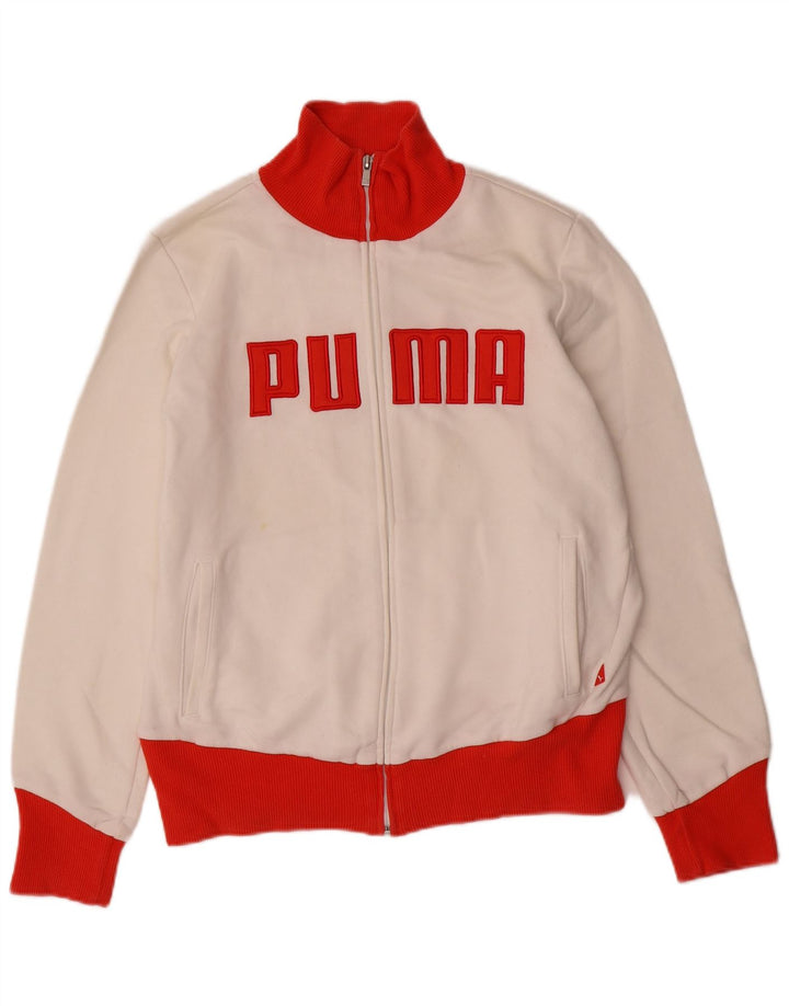 Giacca da ginnastica grafica da donna PUMA UK 16 Large White Colourblock