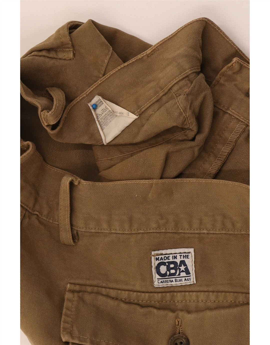 Pantaloni cargo dritti da uomo Carrera W36 L33 in cotone beige