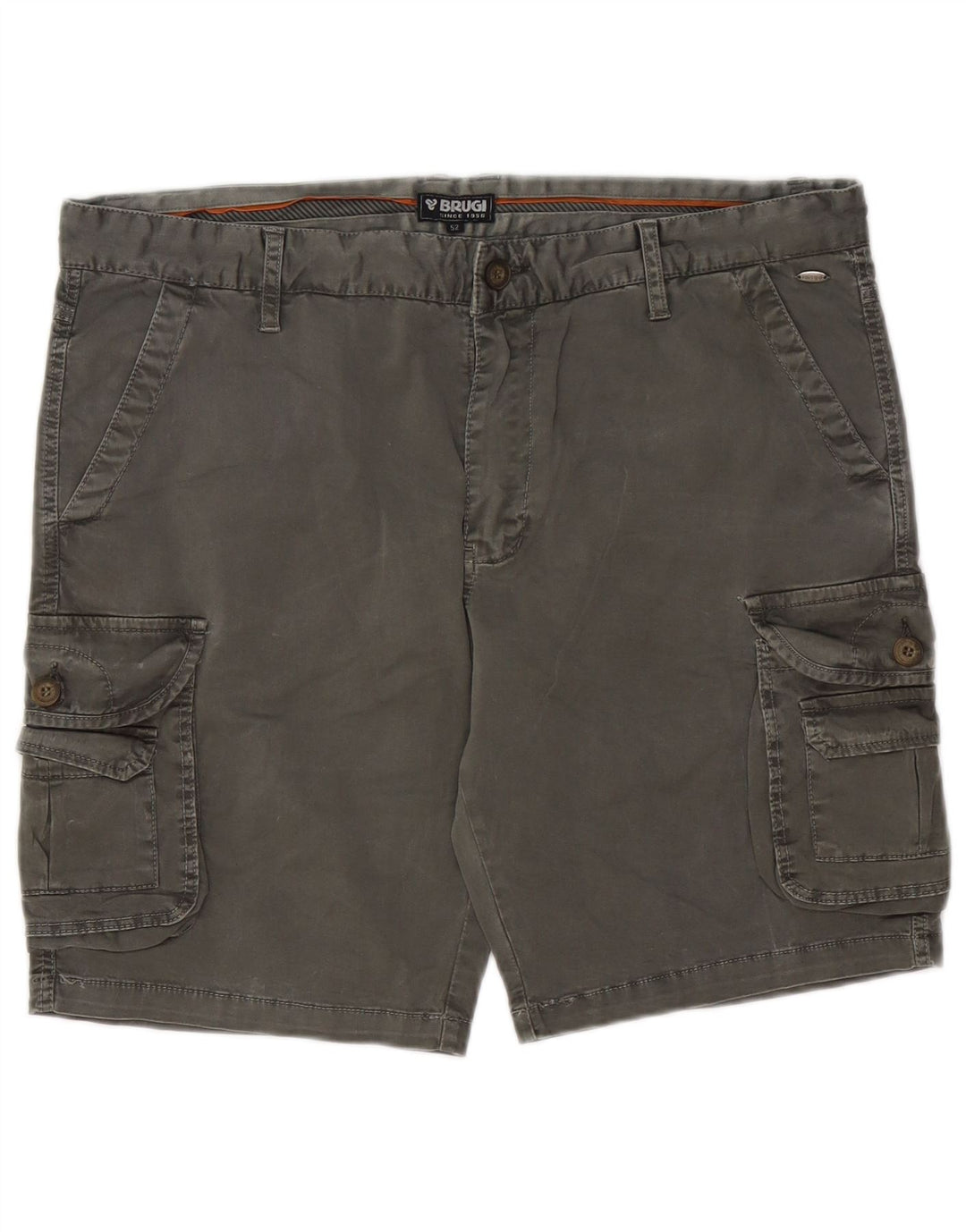 Pantaloncini cargo da uomo Brugi IT 52 XL W32 Cotone grigio