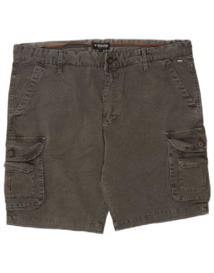 Pantaloncini cargo da uomo Brugi IT 52 XL W32 Cotone grigio