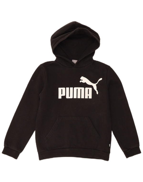 Felpa con cappuccio grafica da ragazzo Puma 11-12 anni in cotone nero