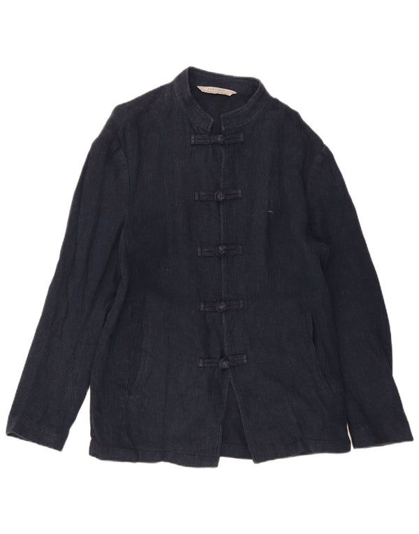 Borsone da uomo ZARA UK 38 Lino medio blu navy