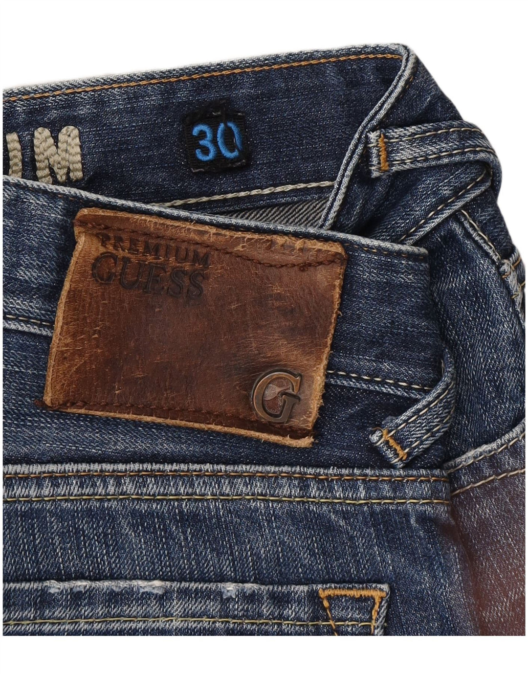 GUESS Mens Premium Slim Jeans W30 L34 Blue