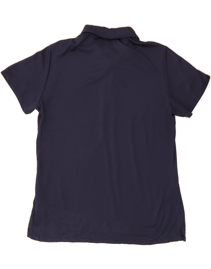ADIDAS Womens Polo Shirt UK 16 Large Navy Blue Polyester Vintage Adidas and Second-Hand Adidas from Messina Hembry 