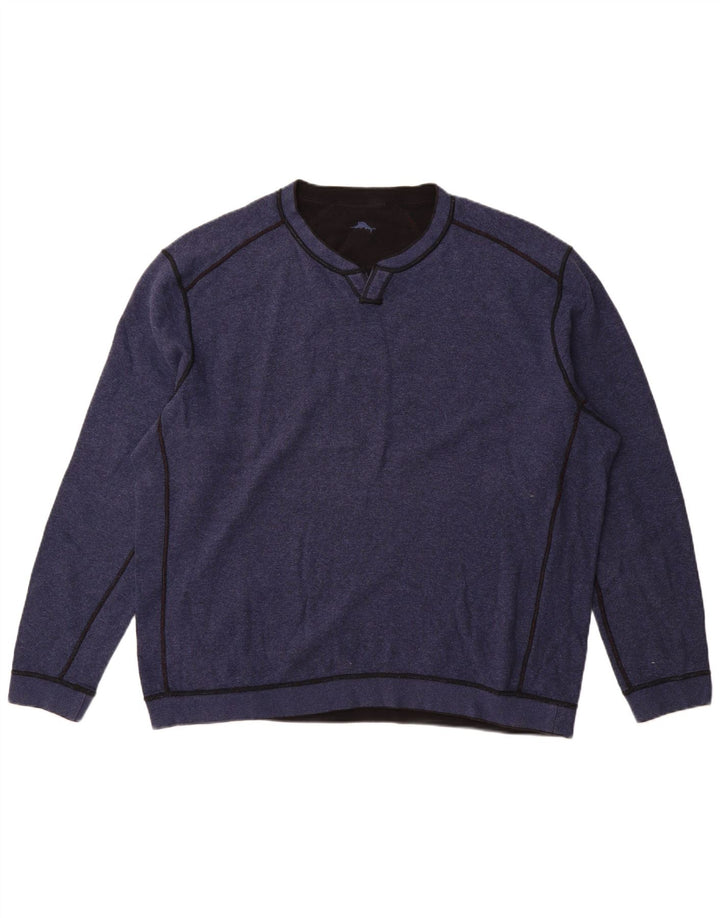 Felpa da uomo Tommy Bahama maglione 2XL blu navy