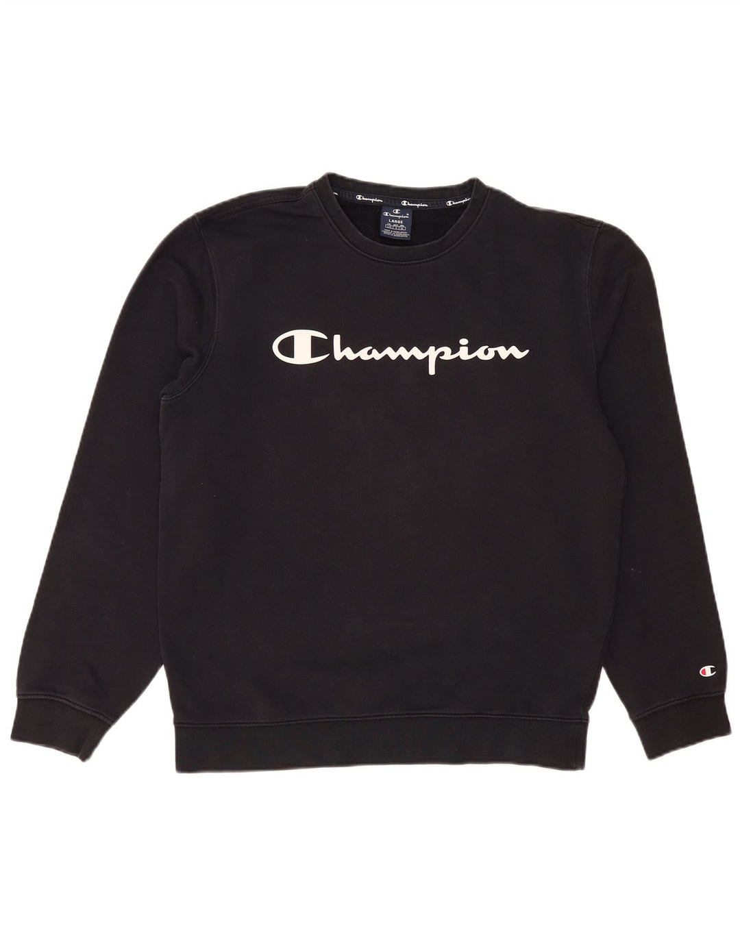 CHAMPION Felpa con grafica da uomo Maglione grande in cotone blu navy