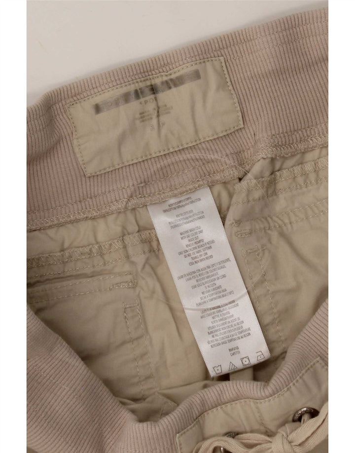 Pantaloni capri da donna Tommy Hilfiger piccoli W30 L21 cotone beige
