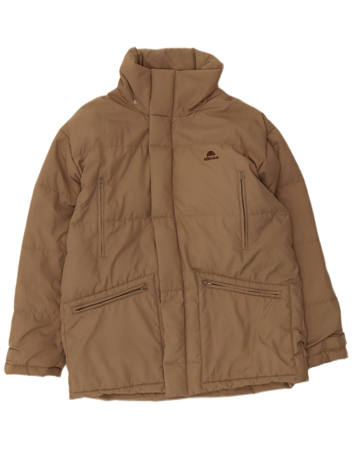Giacca imbottita ampia da uomo Ellesse UK 36 piccola marrone