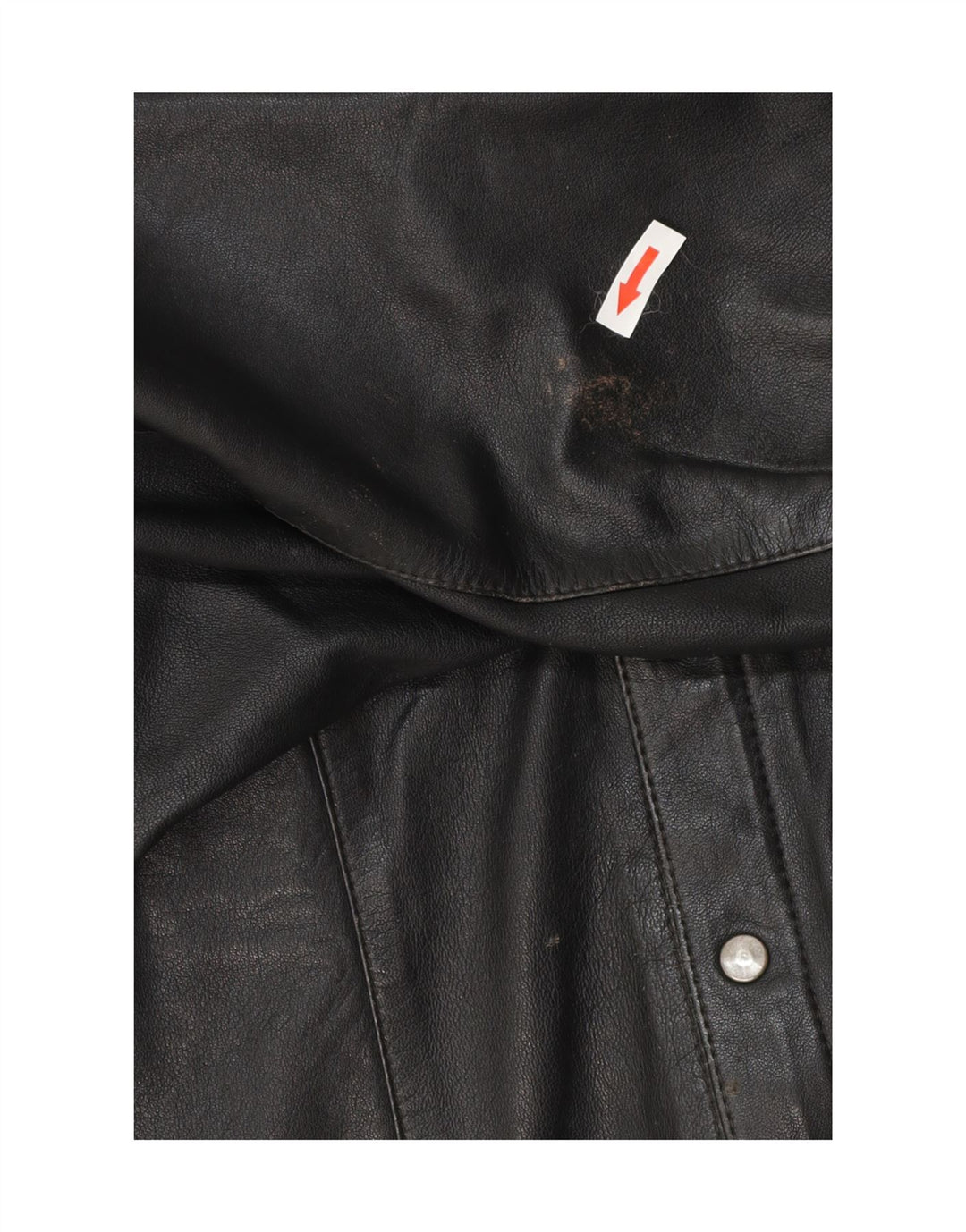 Giacca in pelle vintage da uomo UK 38 media nera