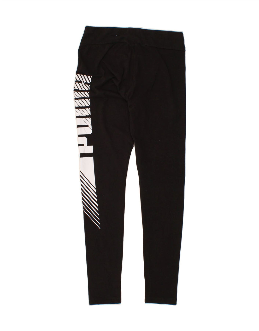 PUMA Womens Graphic Leggings UK 12 Medium Black Vintage Puma and Second-Hand Puma from Messina Hembry 