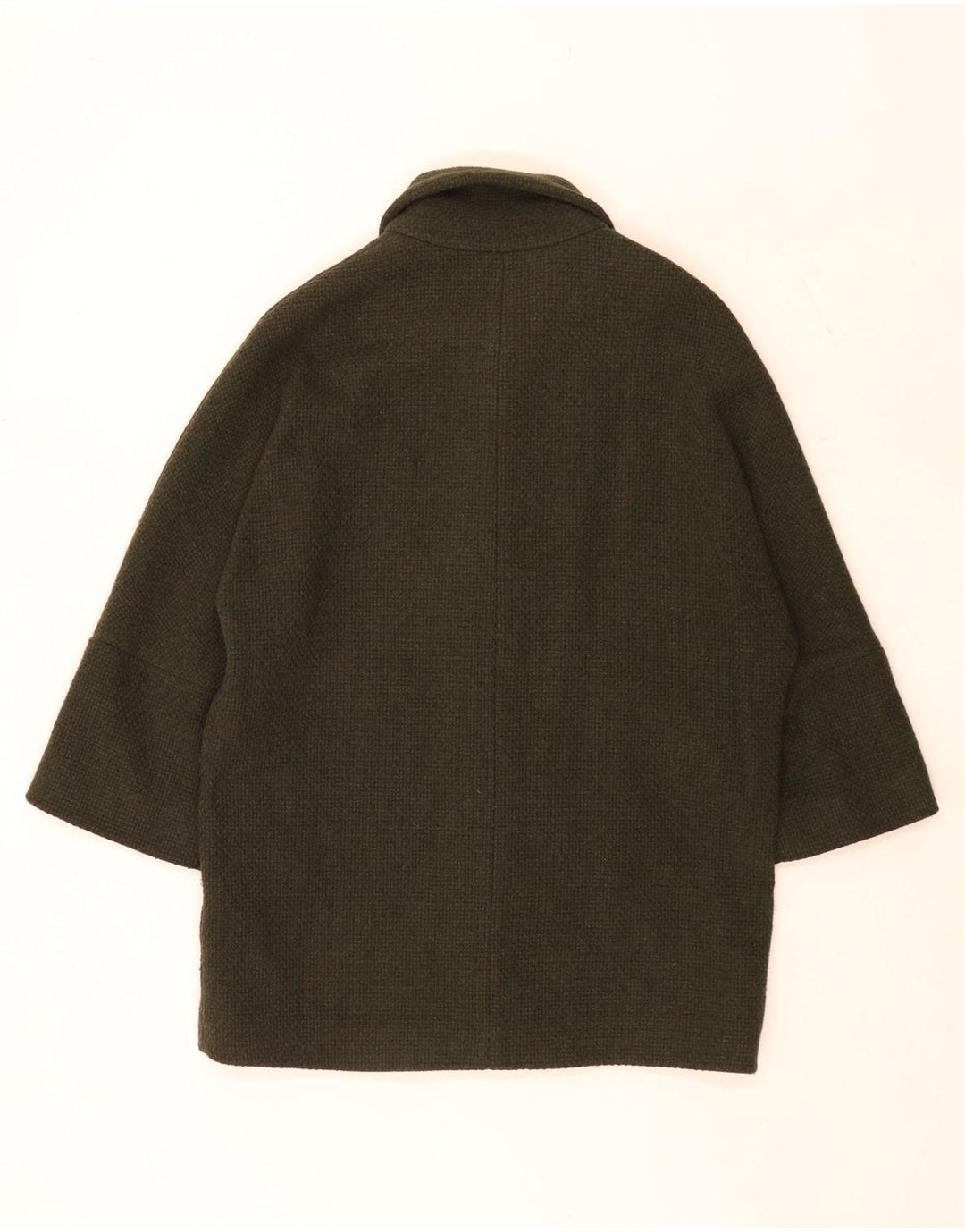 Soprabito oversize da donna Massimo Dutti UK 10 piccolo in lana kaki