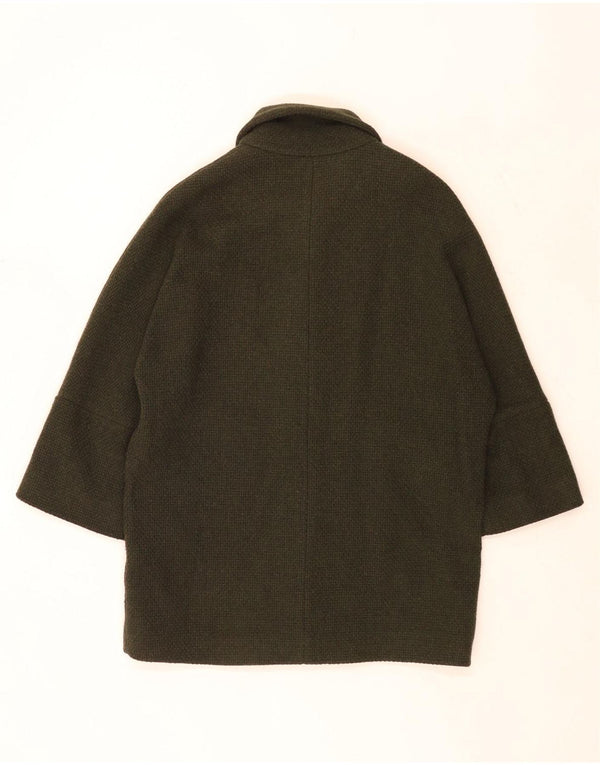 Soprabito oversize da donna Massimo Dutti UK 10 piccolo in lana kaki