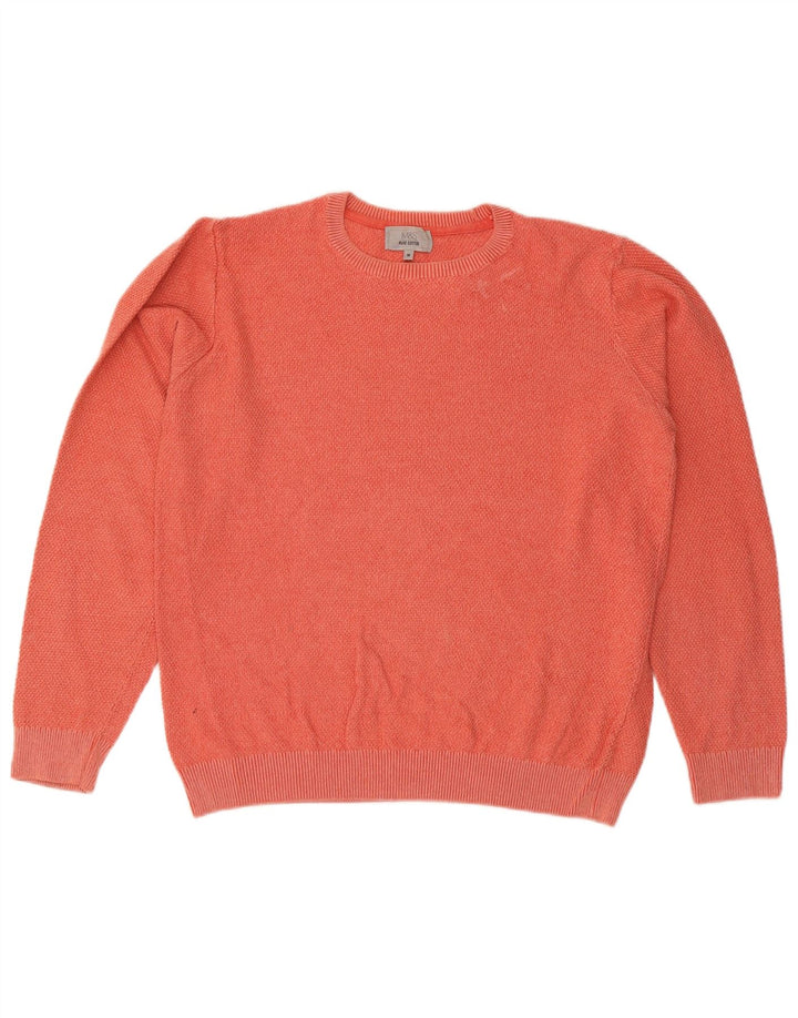 Maglione maglione girocollo da uomo Marks & Spencer in cotone arancione medio
