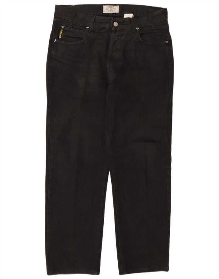 Jeans dritti da uomo Armani W32 L28 cotone nero