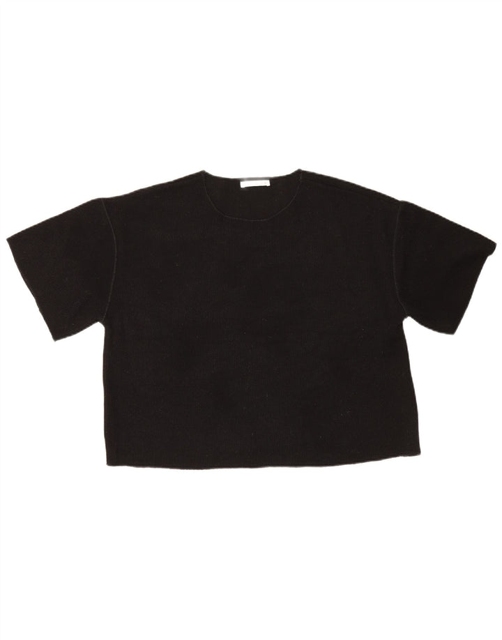 T-shirt Zara da donna Top UK 14 media nera