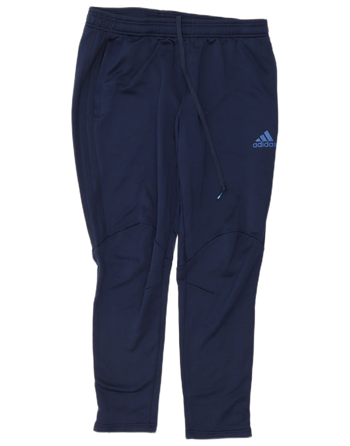 Pantaloni della tuta da donna Adidas UK 18 XL poliestere blu navy
