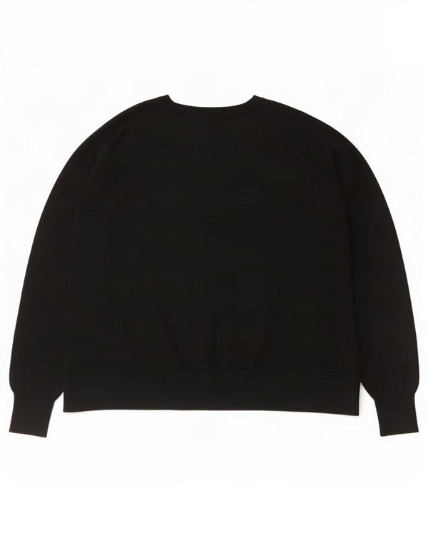 Maglione Zara da donna con scollo a barca UK 14 viscosa nera media
